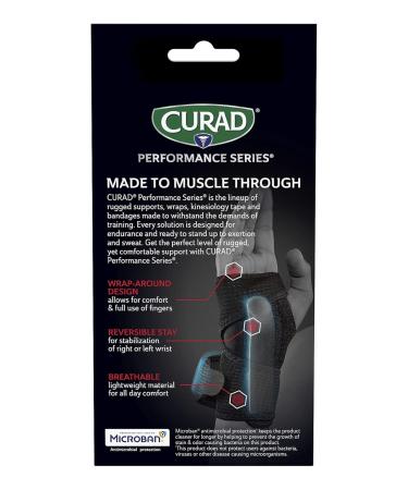 CURAD IRONMAN Wrist Support - Reversible Rigid Brace for Sprains Strains & Carpal Tunnel | Adjustable Universal Fit for Left/Right Wrist - Buy Online on GoSupps.com