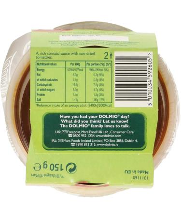  Dolmio Dolmio Pack of 2 sachets of sun-dried tomato sauce 2 x 150 g - Buy Online on GoSupps.com