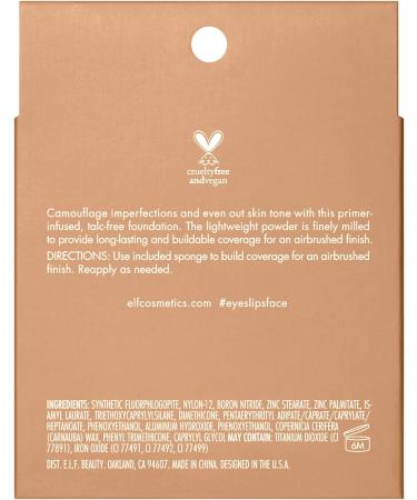 e.l.f. Camo Powder Foundation Medium 310 C - Primer-Infused Buildable Coverage, Long-Lasting Formula - 1 Count - Buy Online on GoSupps.com