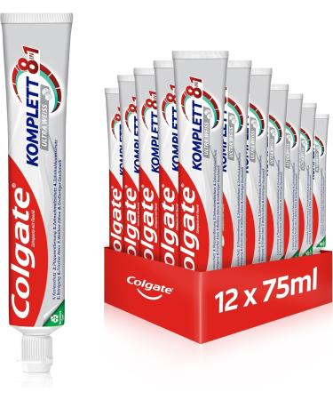 Colgate toothpaste complete ultra white 12x75 ml-removes discoloration gently for natural tooth whitening-complete all-round protection for healthy teeth