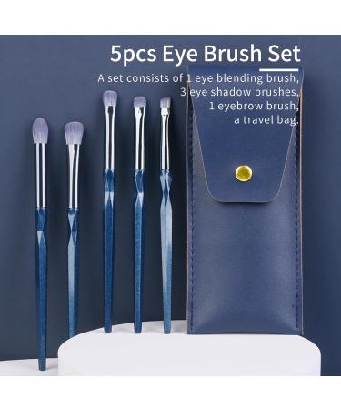 Sapphire Blue Eye Shadow Brush Set - ENZO KEN Diamond Makeup Brushes for Eyes | Professional Eyeshadow Blending & Contouring Tools - Buy Online on GoSupps.com