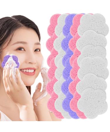 Face Scrubber Pads | Gentle Cleansing Sponges for Girls - Skin-Friendly Face Cleansing Pads Soft Makeup Remover Pads for Traveling