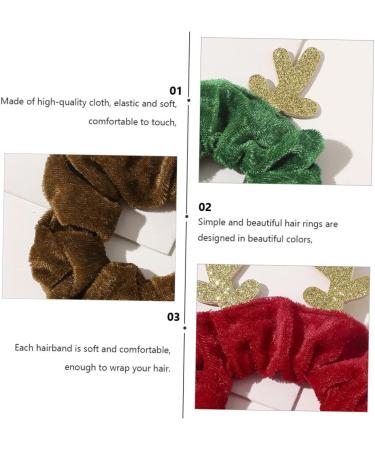 minkissy Christmas Hair Rope Hair Ropes Bobbles Elastic Hair Bands Christmas Hair Bands Antler Hair Band Christmas Hair Bobble Hair Bobbles Ponytail Holder Hair Ring Tie Miss Elk Fabric - Buy Online on GoSupps.com