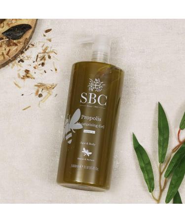 SBC Propolis Moisturising Gel 1000ml | Lightweight Gel Moisturiser for Face and Body | Nurturing Propolis Gel for Sensitive Skin | 1L Pack - Buy Online on GoSupps.com