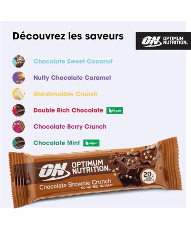 Optimum Nutrition Protein Crisp Bar (10x65g) Chocolate Brownie Crisp - Buy Online on GoSupps.com