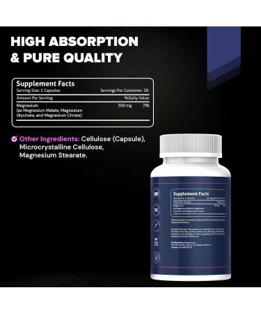 ULTRA MARY Magnesium Complex High Absorption Magnesium Glycinate Magnesium Citrate & Magnesium Malate Supports Muscle Relaxation Calm & Restful Sleep 90 Capsules - Buy Online on GoSupps.com