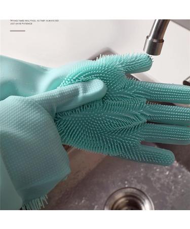 BUSOTH Magic Silica Gel Frosted Rubber Cleaning Gloves Dust Removal Kitchen Household Gloves Dishwashing Gloves One Size Light gray - Buy Online on GoSupps.com