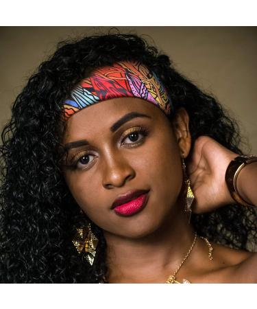 WILLBOND 9-Piece African Headbands - Boho Print Hairband Set for Women & Girls - Elastic Turban for Yoga, Sports & Workouts (Chic Pattern) - Buy Online on GoSupps.com