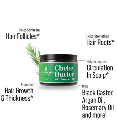Chebe Rosemary Oil Hair Butter - 2oz Vegan Hair Grease for Growth Thickening & Moisturizing Scalp Treatment for Men & Women - Buy Online on GoSupps.com