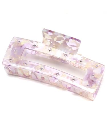 Large Acetate Crystal Hair Clip Beautiful Hair Clip Women's Hair Accessories Headdress Elegant Hair Accessory 10 cm (Purple)