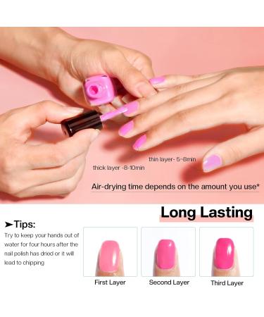 Morovan 15-Color Pink Air Dry Nude Nail Set - Non Gel Fingernail Polish Kit for Women | Perfect Gift for Nail Art Lovers - Buy Online on GoSupps.com