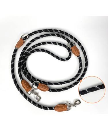 TRHIMLSBRAD Adjustable Dog Leash - 3m x 14mm for Large & Medium Dogs | Multifunctional Robust Double-Leash in Black - Buy Online on GoSupps.com