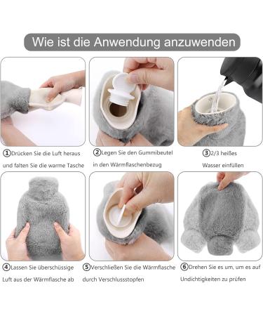 2L Heat Bottle with Cover & Kangaroo Pocket | Hot Water Bottle for Pain Relief & Fever - Ideal for Kids & Adults (Brown) - Buy Online on GoSupps.com