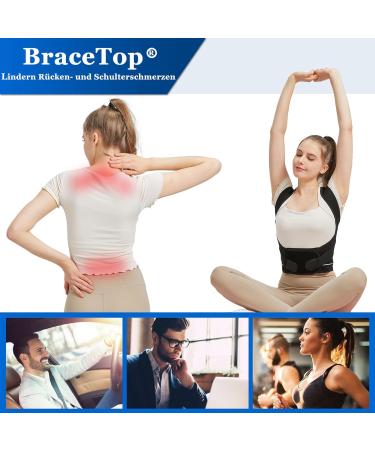 BRACETOP Back Support Belt for Men & Women - Breathable Shoulder Strap & Bandage for Back Pain Relief - Buy Online on GoSupps.com