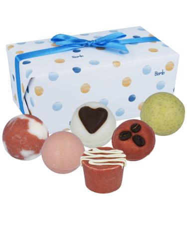 Bomb Cosmetics Chocolate Handmade Bath Melts Wrapped Ballotin Gift Pack Contains 6-Pieces 170g 6 Count (Pack of 1) Chocolate Ballotin