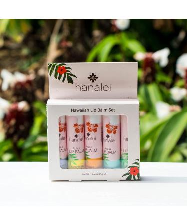 Hanalei Natural Kukui Oil Lip Balm Variety Pack - Moisturizing Beeswax Lip Balm for Dry Lips - 5 Tropical Scents Included - Buy Online on GoSupps.com