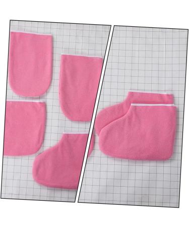 Housoutil 2 Sets Leather Horn Boots Hand Spa Gloves Manicure Tools Nail Tools Nursing Fingernail Beauty Tool Paraffin Wax Booties Women's Cosmetic Polyester Lining - Buy Online on GoSupps.com