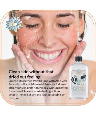 Quinns Alcohol-Free Witch Hazel with Aloe Vera 16oz - Unscented | Natural Skin Toner - Buy Online on GoSupps.com