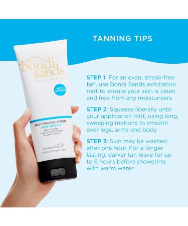 Bondi Sands Self Tanning Lotion - Light/Medium 200ml | Achieve a Natural Sun-Kissed Glow - Buy Online on GoSupps.com