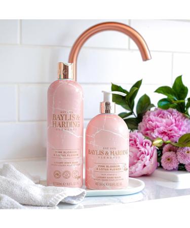 Baylis & Harding Liquid Body Wash Soap - Elements Pink Blossom & Lotus Flower 16.9oz | Luxurious Moisturizing Formula for All Skin Types - Buy Online on GoSupps.com