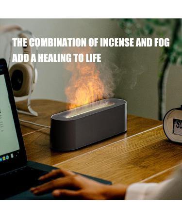 7-Color Flame Diffuser Upgrade - Electric Aromatherapy Essential Oil Diffuser for Home & Office - Waterless Auto-Off - Black - Buy Online on GoSupps.com
