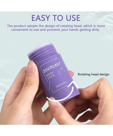 2 Pack Green Tea/Eggplant Purifying Clay Stick Mask Set - Blackhead Remover & Pore Cleansing Mask for All Skin Types - Men & Women - Face Moisturizer & Oil Control - 6 Piece Set - Buy Online on GoSupps.com