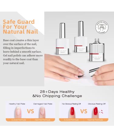 OPUIU Gel Nail Polish Base & Top Coat Set - 20ml | No Wipe Matte & Shiny Coats | Long Lasting Soak Off UV | Salon Quality Nail Art Kit - International Shipping - Buy Online on GoSupps.com