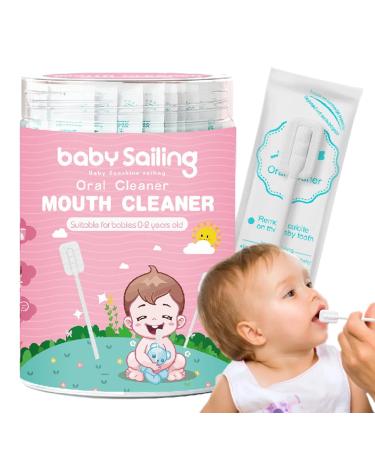 Streysisl tongue cleaner for babies tongue mull cleaner 30 pieces of tongue cleaner-skim-gauze-portable toothbrush tongue cleaner leaning flexible baby toothbrush for the oral care of baby and grasping