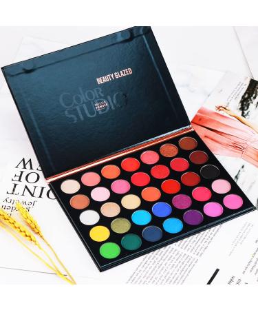 Valentine's Day Gift: Color Studio Eyeshadow Palette 35 Shades Matte & Shimmers | Highly Pigmented, Waterproof & Cruelty-Free Makeup | Blendable Eye Shadow Palette for Full Face Makeup - Beginners Friendly - Buy Online on GoSupps.com