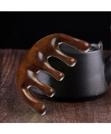 Natural Wooden Massage Roller with Handle - Curved Back Massager for Neck Legs & Body | International Shipping - Buy Online on GoSupps.com