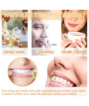 Keepaty Tooth Whitening Strips for Sensitive Teeth - 14 Strips to Remove Smoke Coffee Soda & Wine Stains - 1-Week Treatment - Buy Online on GoSupps.com