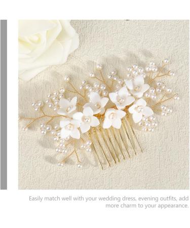 HAPINARY bridal comb bridal headpiece wedding headpiece wedding hair accessories hair gems for women bridal hair accessories hair accessory for women pearl Beautiful hair comb bride - Buy Online on GoSupps.com