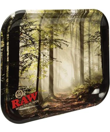 RAW Forrest Large Metal Rolling Tray - Durable and Stylish Rolling Tray - Buy Online on GoSupps.com