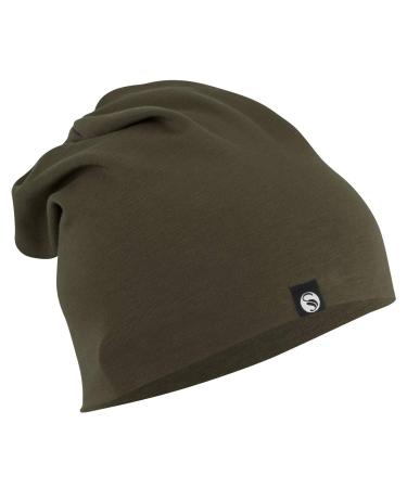 STARK SOUL Slouch Beanie Hat for Women & Men (Unisex) Lightweight Jersey Hat One Size One Size Khaki