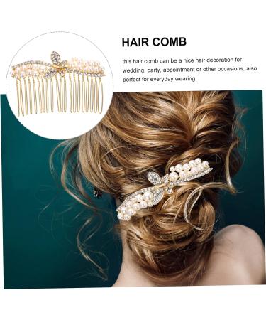 MAGICLULU Alloy Rhinestone Hair Comb Rhinestone Bow Tie Pearl Headpiece Rhinestone Hair Clip Bridal Headpiece Comb Bridal Hair Comb Pearl Hair Accessories Rhinestones Wedding Crystal Bride - Buy Online on GoSupps.com