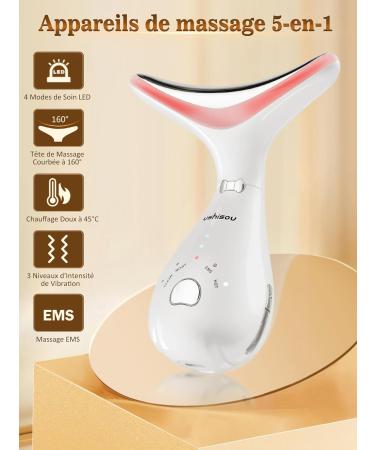 Anti-Wrinkle Facial Massager: Electric Double Chin Facial Massager 4 LED Colors EMS Thermal 45 C 3 Mode Lifting Massage  - Buy Online on GoSupps.com