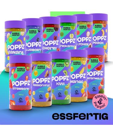 Bubblblemania Bubble Tea Pearls - Popping Boba & Tapioca Pearls for Delicious Bubble Tea | Watermelon Flavor | Ready to Enjoy! - Buy Online on GoSupps.com