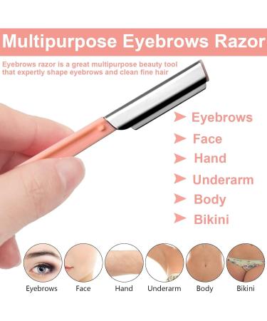 4-Piece Eyebrow Razor & Facial Hair Remover Set | Multi-Purpose Dermaplaning & Cosmetic Care for Men & Women - Portable Hair Clipper - Buy Online on GoSupps.com
