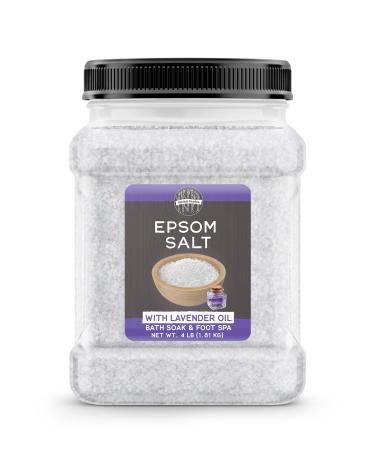 Birch & Meadow Epsom Salt with Lavender Oil 4 lb Magnesium Sulfate Bath Soak Relaxing & Rejuvenating