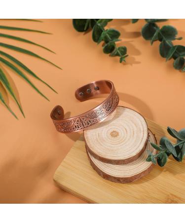 Buy Otuuz Copper Magnetic Energy Bracelet | Adjustable Life Tree Design | Perfect Christmas Gift for Men & Women - Buy Online on GoSupps.com