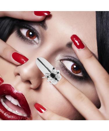Lurrose Rhinestone Spider Open Ring Stylish Fingernail Protective Cover & Unique Nail Accessory | International Shipping Available - Buy Online on GoSupps.com