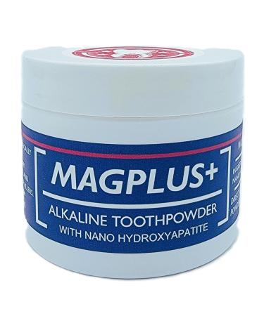 MagPlus+ Premium Toothpowder Mint 35 g Magnesium and Hydroxyapatite Acid Protection Remineralize Enamel Relieve Sensitivity & Whiten Teeth Antiplaque Made in USA (35 g Wild Mint)