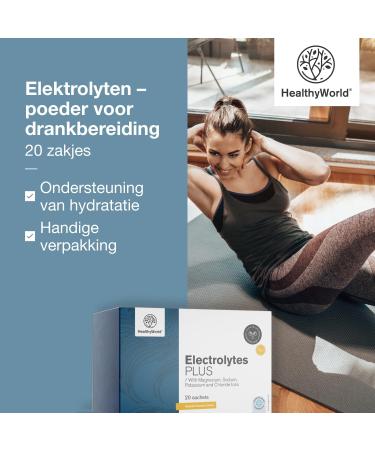 Be Healthy Group doo Electrolytes Powder for Drink Preparation Chloride Sodium Magnesium and Potassium 20 Sachets Body Hydration With Added Zinc & Vitamin B6 Lemon & Lime - Buy Online on GoSupps.com