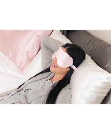 Silky Dreams 100% Pure 22-Momme Mulberry Silk Sleep Mask - Satin Pink - Buy Online on GoSupps.com