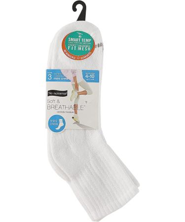 No Nonsense Women's Soft & Breathable Cushioned Mini Crew Socks - White - Buy Online on GoSupps.com