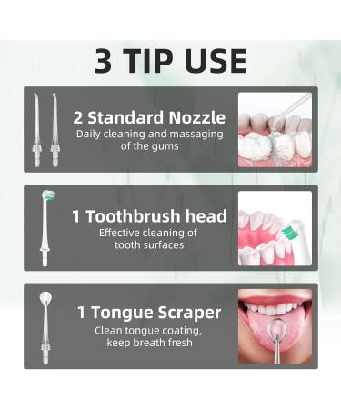 Water Flosser for Teeth Cleaning - 9 Modes Rechargeable Oral Irrigator with 4 Tips IPX7 Waterproof 350ML Tank - Best Dental Care for Home & Travel (Black - Buy Online on GoSupps.com