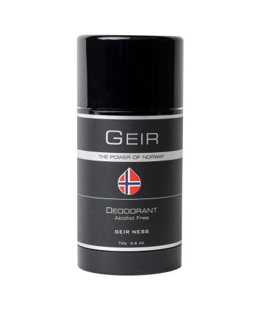 Geir Ness Men Deodorant - Alcohol and Aluminum Free Deodorant - Odor Protection for Sensitive Skin - Light and Long Lasting Cool and Clean Scent