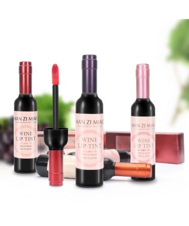 Wine Lip Tint Set - Long Lasting Moisturizing Matte Lip Stain Liquid Lipstick - 6 Colors - Waterproof - Ideal for Women, Girls, Girlfriends, Moms - Buy Online on GoSupps.com