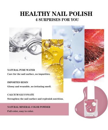 Trendyfave Pink Nail Polish Long Lasting Nail Varnish Pastel Quick Dry Nail Polish Nail Polish Non-Toxic Water Based Formula Nail Polish for DIY Nail Art No Need Baking - Buy Online on GoSupps.com