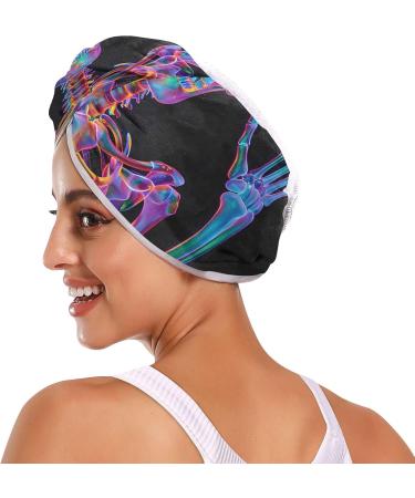 Skull Wave Hand Hair Towel 2 Pack - Super Absorbent Quick Dry Hair Turbans for Women & Girls - Buy Online on GoSupps.com